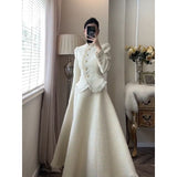 winter outfits men Suit Skirt Korean Drama Small Dress Elegant Socialite High-End Two-Piece Set for Women