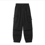 streetwear men outfits Functional Pants American High Street Loose Style Overalls Men's Summer Thin Fashion Brand Ins Versatile Casual Pants