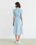 Dodobye Blue Polka Dot Fungus Hand-Painted Porcelain Dress