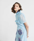 Dodobye Blue Polka Dot Fungus Hand-Painted Porcelain Dress