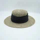 Dodobye Straw Hat Japanese Style Woven Women's Summer Panama Brim