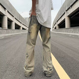 baggy jeans Yellow Mud Jeans Men's Straight Oversize Autumn Pants Summer Ruan Shuai Micro Flared Wide-Leg Pants