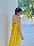 Dodobye-Super Fairy Hainan Sanya Travel Wear Open Back Long Dress