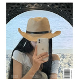 Dodobye Sun Hat Self-Reserved Western Denim Women's Outdoor Straw Hat