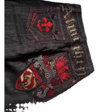 baggy jeans Y2g Full Embroidery Printing High Street American Jeans Hip Hop Straight Casual Trousers