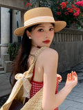 Dodobye Summer French Style Women's Seaside Vacation Photography Sun Hat