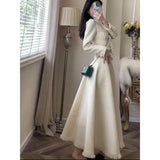 Dodobye winter outfits men Suit Skirt Korean Drama Small Dress Elegant Socialite High-End Two-Piece Set for Women