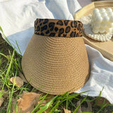 Dodobye 2024 Non-Market Goods/Sun Hat Female Summer Sun Protection UV Protection Sun Hat Visor Straw Hat Tide Easiest for Match