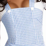 Dodobye dress to impress codes Halloween Costume Wizard of Oz Dorothy Blue Plaid Dress Fairy Tale Costume Double Ponytail Skirt