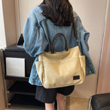 Dodobye tote bags sewing Canvas Shoulder Bag Female Student Large Capacity out Messenger Bag Tote Bag Work Commuter Handbag Mummy Bag