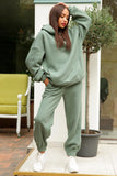 Dodobye Pocketed Hoodie Elastic Waist Long Pants Set