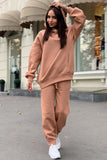 Dodobye Pocketed Hoodie Elastic Waist Long Pants Set