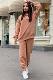 Dodobye Pocketed Hoodie Elastic Waist Long Pants Set