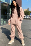 Dodobye Pocketed Hoodie Elastic Waist Long Pants Set