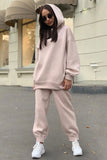 Dodobye Pocketed Hoodie Elastic Waist Long Pants Set