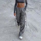 Women's Long Pants Casual Loose Wide Leg Pants Women Street Style Drawstring Fashion Trend Women's Work Pants