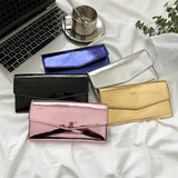 Dodobye Women Long Patent Leather Wallets Purses Female Handbags Coin Purse Cards Holder ID Holder Foldable Wallet Lady Clutch