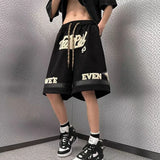 Dodobye American New Fashion Suede Embroidered Letter Flocking Shorts Men Y2K Harajuku Korean Version Baggy Joker Leisure Sports Pants