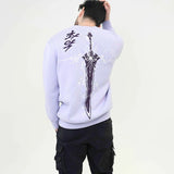 Dodobye Men Women High Street Fashion Clothing Y2k Anime Demon Pattern Oversized Pullover Sweater Harajuku Retro O-Neck Sweater Women