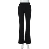 Dodobye- Solid Elastic Drawstring Long Bell-Bottomed Flares Pants 2024 Y2K Wholesale Casual Streetwear Daily Women Clothing