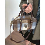 Dodobye Vintage Plaid Womens Handbag College Style New Fashion Bowling Shoulder Bag Aesthetic Original Female Pillow Crossbody Bag