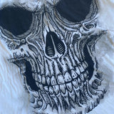 Dodobye Y2K Emo Vintage Mall Goth Graphic Crop Tops 00s Retro Skull Print Loose T-shirt Cyber Grunge Short Sleeve Tee Hip Hop Punk Women