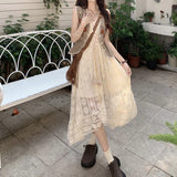 Dodobye French Style Fashion Elegant Hot Girl DressTighten The Waist 2024 Spring Summer New Dress Vintage Elegant Princess A Line Dress