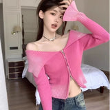 Dodobye Y2K Winter Women Korean Vintage Japanese Acubi Knit Sweater Long Sleeve Sweaters Pullover Knitted Gyaru Grunge Pullovers Clothes