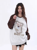 Black Friday Dodobye Kawaii Cat Print Sweatshirt Kitty Graphic Long Sleeve Tops Anime Oversized Hoodie Cutecore Autumn Winter Clothes Women