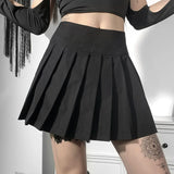 Women's Gothic Design Summer Halter 2024 Hot Sweetheart Zipper Simple Peplum Lined Pleated Skirt