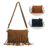 Dodobye Vintage Tassel Crossbody Bags, Women's Versatile Shoulder Bag, Boho Style Fringe Square Purse, Ladies Handbags For Gift