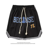 Dodobye European And American Street Brand Five-point Shorts Female Y2K Fashion Letter Printing Knitted Drawstring Sweatpants Oversize