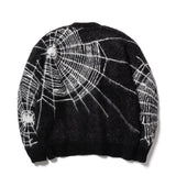 Dodobye Y2k Clothes Harajuku Sweater Hip Hop Streetwear Spider Web Print Casual Sweater Winter Hip Hop Streetwear Sweater Knit Sweater