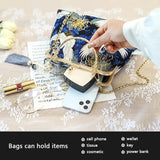 Dodobye Vintage Fringe Bag Small Shell Bags Chain Women Shoulder Crossbody Bag Crane Flying Women's Handbags Purses Embroidery