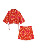 Dodobye Colorful Crop Shirt and Shorts Set