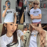 Dodobye Fashion Street Clothing Retro Aesthetics Harajuku Soft T-shirt Cutting Casual Top Street Hip Hop Baby Print Y2k Clothing