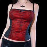 Dodobye Harajuku Grunge Corset Crop Top Lace Trim Sleeveless Tank Top Gothic Black Emo Alt Clothes y2k Punk Vest Women Streetwear