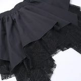 Women's Gothic Design Skirt Summer New Fever Supply Music Festival Halloween Irregular Design Spider Web Skirt