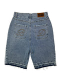 Dodobye 90s American Cargo Shorts Men Embroidery Washed Baggy Blue Jeans Fashion Brand Summer New Hot Style Boys