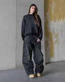 Dodobye 90s Streetwear Retro Hip Op Flame Embroidery Loose High Waisted Men Jeans Female Y2K New Harajuku Gothic Wide Leg Pants