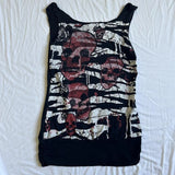 Dodobye 2000s Retro Graphic Kawaii Crop Tops Y2K Grunge Skull Emo Tank Tops Women Sleeveless Vest E-girl Gothic Cyber Mall Streetwear