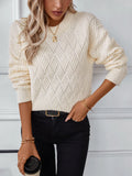 Dodobye Solid Color Casual Long Sleeved Knitted Sweaters Round Neck Fashion Warm Women's Pullovers 2024 New Female Commute Street Tops