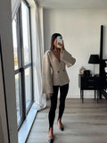 Dodobye Fashion V-neck Long Sleeved Casual Women's Cardigan Loose Burgundy Knitted Sweater New Lady Commuting High Street Knitwear