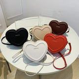 Dodobye Hot Sale Heart Shape Crossbody Bags For Women Solid Pu Leather Shoulder Bags Fashion Handbags