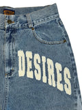 Dodobye 90s American Cargo Shorts Men Embroidery Washed Baggy Blue Jeans Fashion Brand Summer New Hot Style Boys