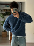 Dodobye Casual Solid Fleece Turtleneck Sweater For Male Fashion Long Sleeve Loose Knitted Pullover 2024 Autumn Thicken Warm Knit Jumpers