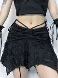 Women's Gothic Half-body Skirt 2024 summer new net red with the same hole irregular design half-body skirt