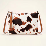 Dodobye Small Cow Pattern Crossbody Bags For Women, PU Leather Textured Bag Purse, Classic Versatile Fashion Shoulder Bag