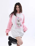 Black Friday Dodobye Kawaii Cat Print Sweatshirt Kitty Graphic Long Sleeve Tops Anime Oversized Hoodie Cutecore Autumn Winter Clothes Women