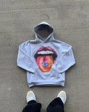 Dodobye 2024 Summer New Fashion Big Lips Printed Oversized Hoodie Men's Y2K Street Hip Hop Harajuku Loose Long Sleeve Pullover Women's